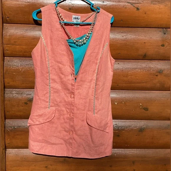 🪸Coral COTTON Cardigan Feminine Buttons FieldGear Sz M - Picture 10 of 16